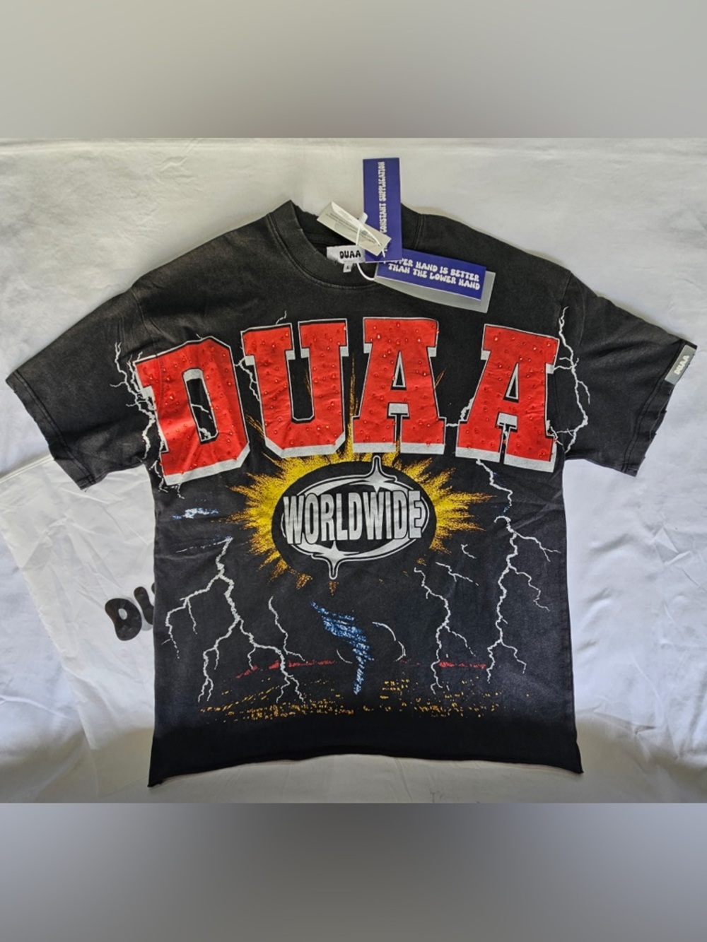 Worldwide Black Short Sleeve Graphic Tee - Red Logo